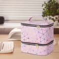 thumbnail image 5 of Gazechimp Double Layer Carrying Bag Container Cosmetic Case Nail Polish Organizer Case Pink, 5 of 6