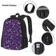 thumbnail image 3 of Disketp Bright Purple Butterflies Mochila Estampada de Gran Capacidad con Lonchera y Estuche, Set de 3 Piezas para Estudiantes, 3 of 7
