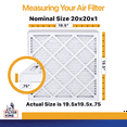 thumbnail image 2 of Filter King 20x20x1 Air Filter | 4-PACK | MERV 13 HVAC Pleated A/C Furnace Filters | MADE IN USA | Actual Size: 19.5 x 19.5 x .75", 2 of 5