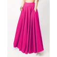 thumbnail image 4 of Womens Hot Pink Flowing Maxi Skirt A-Line Casual Solid Color, 4 of 5
