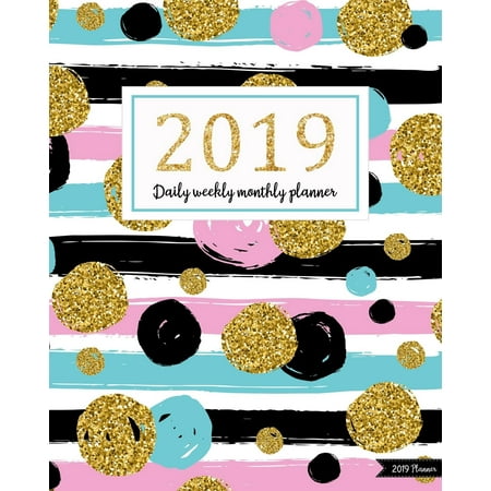 2019 Planner: A Year - 365 Daily - 52 Week - 12 Month - January 2019 to December 2019 for to Do List Journal Notebook Planners and Academic Agenda Schedule Organizer Logbook - Pink Gold Cover