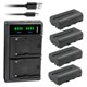 thumbnail image 1 of Batería Kastar 4-Pack NP-F550/NP-F570 con cargador USB, 1 of 6