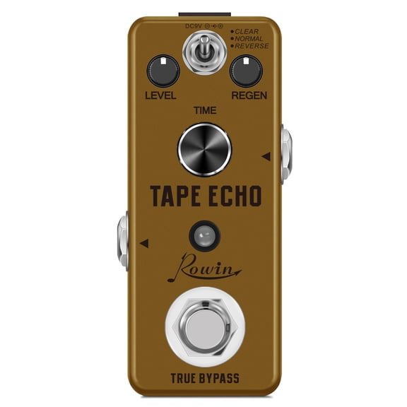 Rowin Tape Echo Delay Digital Guitar Effect Pedal with Storage of Timbre Sound Pedal True Bypass LEF-3809