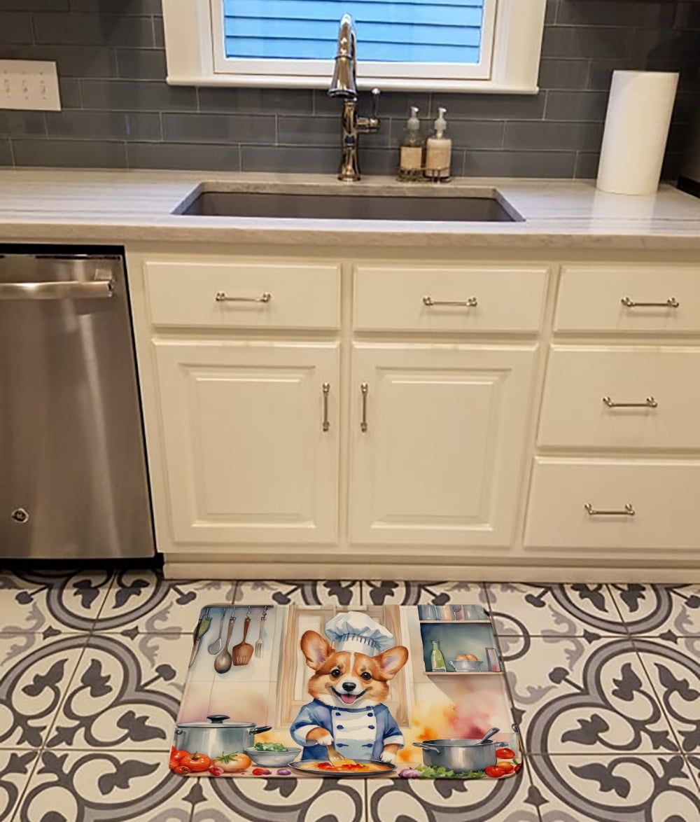 Yorkie Yorkshire Terrier The Chef Memory Foam Kitchen Mat