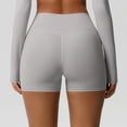 thumbnail image 5 of Yifymode Women's Workout Biker Shorts High Waisted Tummy Control Spandex Booty Shorts for Volleyball Gym Yoga Dance,Light Gray XL, 5 of 5