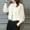 White, variant on Njoeus Womens Chiffon Blouses Ruffle Mock Neck Tops Mesh Long Sleeve Work Shirts Dressy Business Casual Tops for Women S-3XL