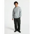 thumbnail image 2 of No Boundaries Brushed Hooded Sweater with Long Sleeves, Midweight, Men's & Big Men's XS-3XL, 2 of 5