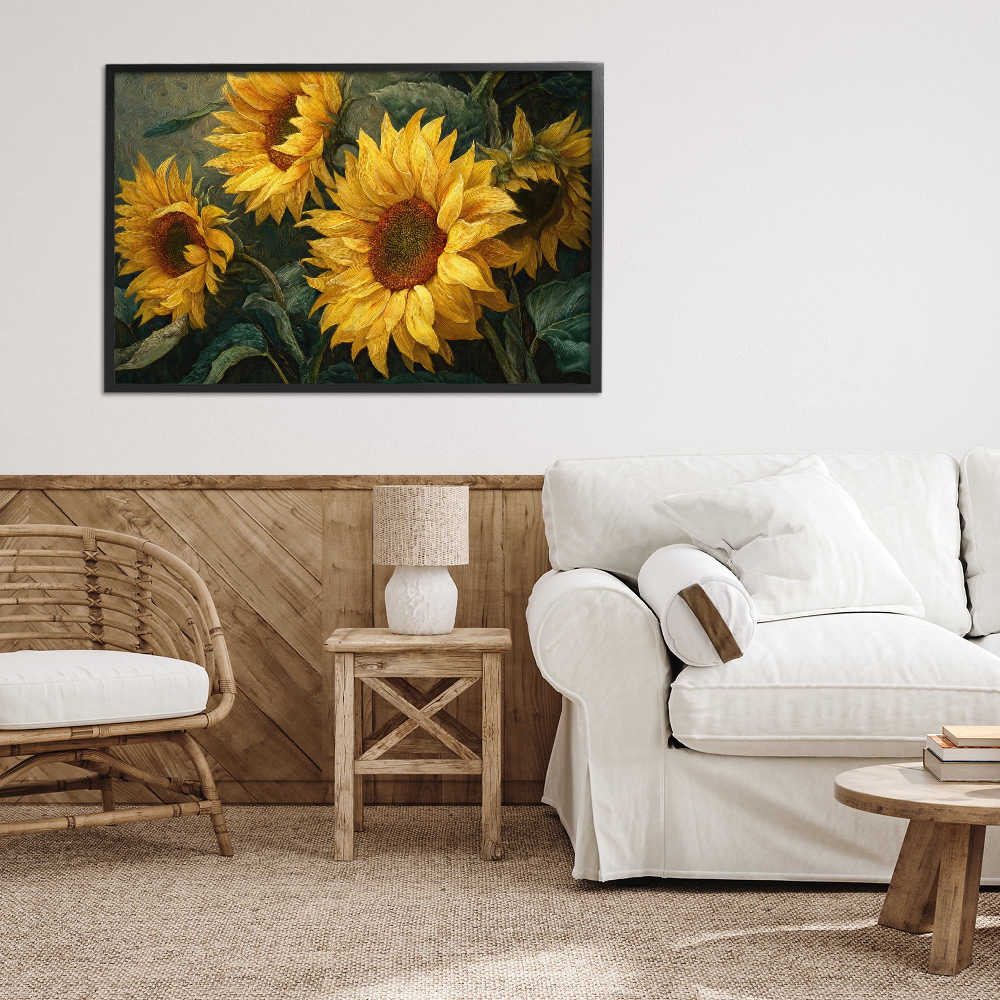 Stupell Industries Sunflowers For The Soul Black Framed Giclee Art, design by Tina LeCour