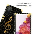 thumbnail image 5 of FKBRCL4U Compatible with Samsung Galaxy S20 FE Case, Black Leather Background Gold Music Notes Luxury Golden Decoration for Girl Women Soft TPU Shockproof Protective Hard PC Back, 5 of 7