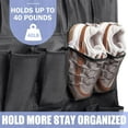 thumbnail image 2 of Scidweet Over The Door Shoe Organizer, 35 Large Breathable Mesh Pockets Hanging Storage Holder Shoe Rack Closet Organizer, Black, 2 of 7
