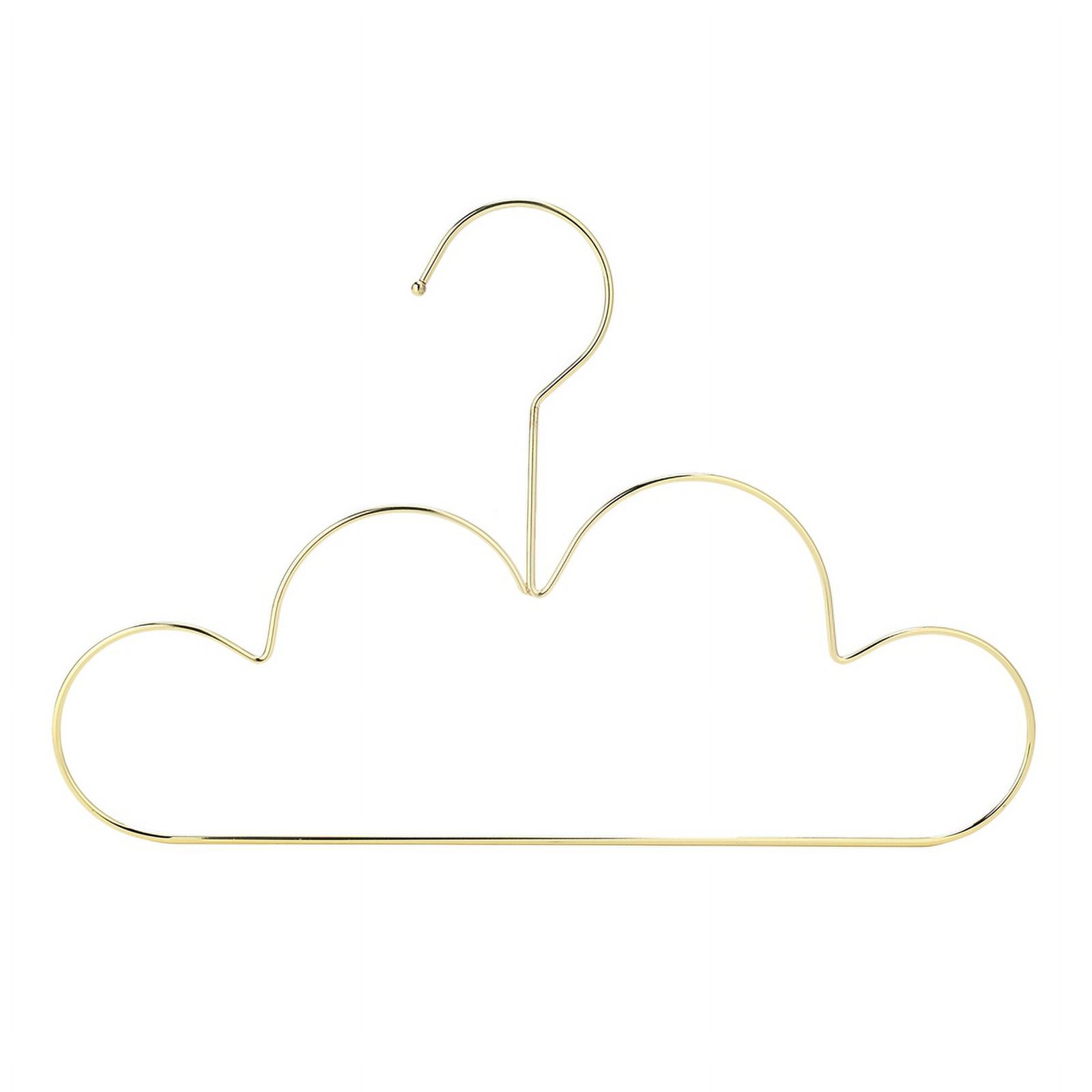 30Pcs Hangers Non Slip Metal Toddlers Clothes Hanger Golden Kids Cloud Shape Coat Hanger Clothing Storage Organizer Rack