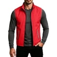 thumbnail image 3 of Thousandth Men's Lightweight Zip Up Outdoor Vest Sleeveless Windproof Golf Tops Travel Outerwear Gilet with Reflective Trim, 3 of 8