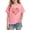 Pink, variant on T Shirts for Girls, Shirts for Girls, Arrow Print Short Sleeve Cotton Top Vacation Casual Black 3-4 Years