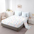 thumbnail image 5 of Manfei Blue Bow Bedding Comforter Set 7-Piece,Kids Cartoon Stars Pattern King Bedding Sets, 5 of 7