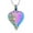 Rainbow, variant on Rose Flower Cremation Urn Necklace for Ashes Stainless Steel Memorial Cremation Ash Jewelry Keepsake Heart Ashes Necklace for Women Men