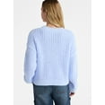 thumbnail image 3 of No Boundaries Cable Knit Sweater, Midweight, Women's, 3 of 5