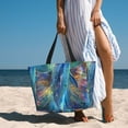 thumbnail image 5 of Rocae Colorful Winged Dolphin for Large Women's Waterproof Beach Bag Tote with 7 Pockets Pool Bag for Travel Gym Vacation, 5 of 6