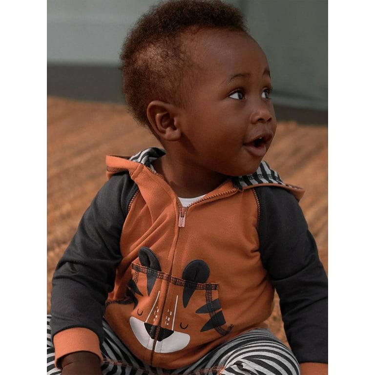 Gerber Baby Toddler Boy Zip Up Hoodie Sweater Joggers Outfit Set 2 Piece Newborn 5T