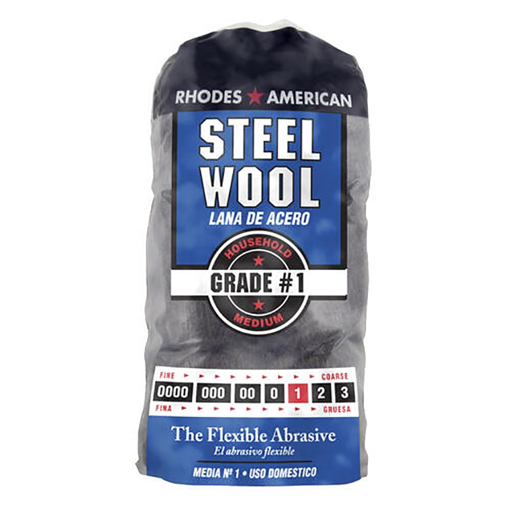 16 pad Rhodes American Steel Wool Medium Grade #1 Household Steel Wool 