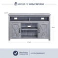 thumbnail image 5 of BELLEZE TV Stand Media Entertainment Center Console - Corin (Light Gray), 5 of 6