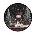 thumbnail image 2 of 36.2 Inch Round Floor Mat Christmas Snowman Carpet Decor Rug for Living Room Bedroom, 2 of 6