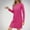 Hot Pink Dresses for Women, variant on SMihono Fashion Spring Long Sleeve Shirt Dress for Women Casual Loose Fit Plain Pullover Dress Loungewear Crewneck Side Slit Mini Dress Beige 10