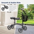 thumbnail image 5 of Andador de rodillas Drive Medical 796 con altura ajustable y dirección, scooter de rodillas, andador de piernas, alternativa a muletas, doble almohadilla con canasta y freno de mano, capacidad de peso, 5 of 5