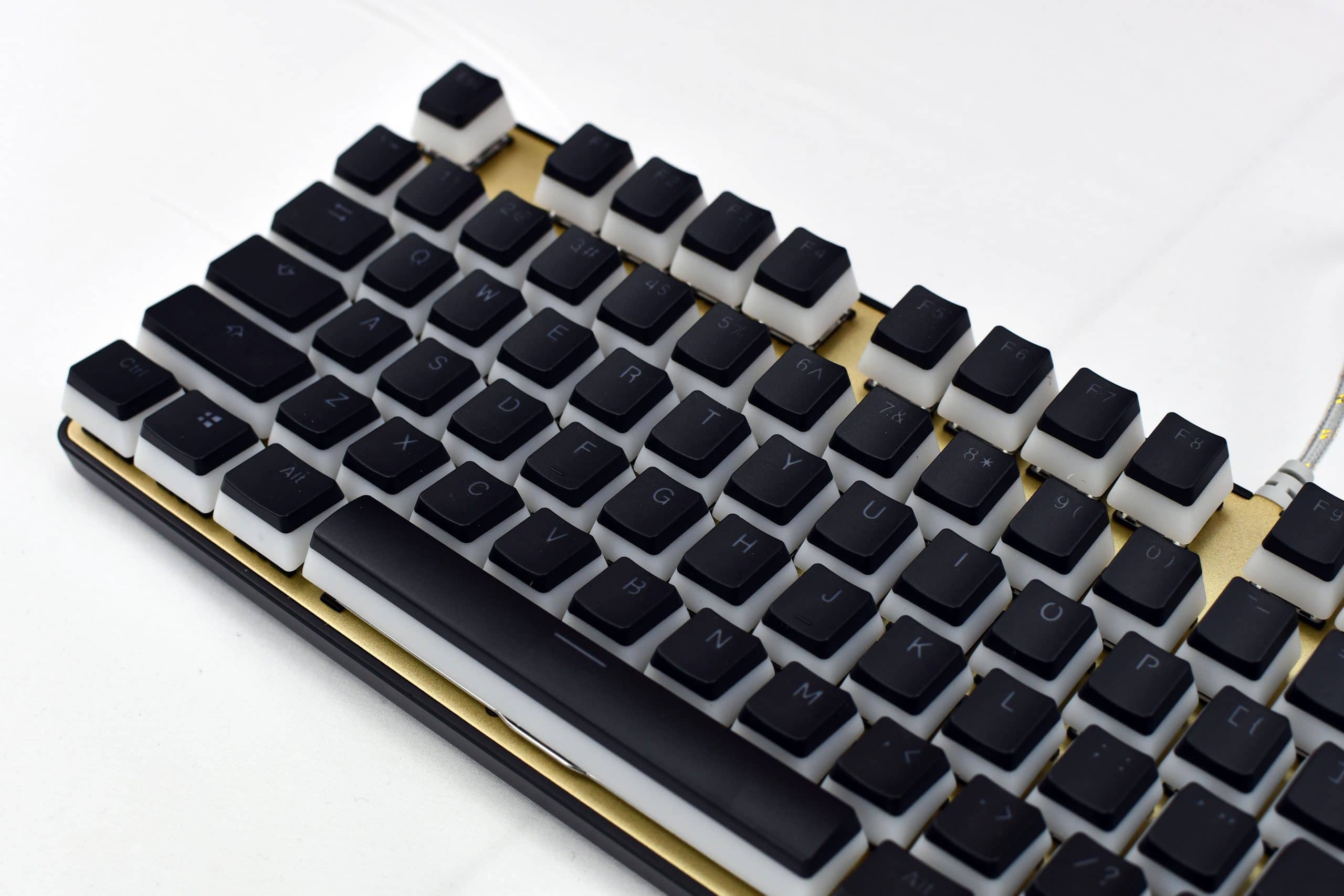 OEM PBT Pudding Keycaps Black and White - 104 Keys