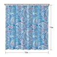 thumbnail image 5 of Waterproof Paisley Light Blue Shower Curtain 72x72 Inch Boho Style Polyester Unique Shower Curtain for Bathroom Hotel Home Decor with 12 Plastic Hooks, 5 of 5