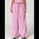 thumbnail image 4 of Pantalones Deportivos Casuales Holgados de Pierna para Mujer, Rectos, de Tiro Bajo, con Bolsillos con Cordón Elástico Rosa XL, 4 of 8