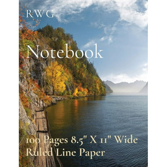 Notebook: 100 Pages 8.5" X 11" Wide Ruled Line Paper, (Paperback)