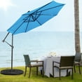 thumbnail image 2 of Topbuy 8.4 ft Blue Patio Umbrella, LED Lights and Rust Resistant, 2 of 7