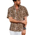 thumbnail image 3 of Camisas con estampado 3D de leopardo para hombre, camisas casuales de manga corta con botones, ropa para hombre, blusas nuevas para hombre, ropa, tops de calidad, 3 of 5