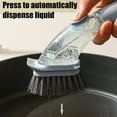 thumbnail image 5 of Long Handle Pot Cleaning Brush with Automatic Soap Dispenser | Splash-Proof Design | Replaceable Soft & Hard PET Scrubbers | Dish Brush for Cookware & Countertops, 5 of 6