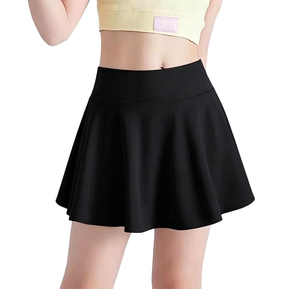 Girls Tennis Skirt High Elastic Waist Quick Dry Athletic Skirts Casual Golf Workout Sports Active A-Line Mini Skort