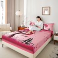 thumbnail image 4 of Homewish Boys Girls Love Heart Print Full Size Sheets 4-Piece,Happy Valentine'S Day Breathable Bed Sheets,Romantic Couple Lover Lightweight Sheet Sets,Ultra Soft Home Decor, 4 of 7