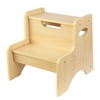 KidKraft Wooden Two-Step Children's Stool with Handles - Natural