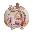 thumbnail image 6 of Ouuluon 2D Cute Ghost Pumpkin Mini House Light Ornament, Fall Halloween Miniature Scene Decor for Desktop Display, 6 of 6