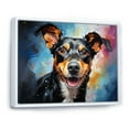 thumbnail image 2 of Designart "Pop Art Rascal Rat Terrier" Animals Dog Floater Framed Wall Art Living Room, 2 of 5
