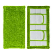 Dinohhi 2pcs Floor Mop Cloth Washable Mop Pad For Swiffer Sweeper Green Mop Cloth Replacement Pad