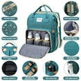 thumbnail image 4 of Caveen 3-in-1 Diaper Bag Backpack Waterproof with Changing Pad, Green, 4 of 11