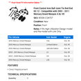 thumbnail image 2 of Front Control Arm Ball Joint Tie Rod End Kit 12 - Compatible with 2003 - 2011 Mercury Grand Marquis 4.6L V8 - Autopart Premium, 2 of 2