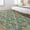 Green, variant on Vintage Farmhouse Runner Rug 2x6 Washable Hallway Runner with Non Slip TPR Rubber Backing, Low Pile Thin & Soft Floral Trellis Pattern, Foldable Stain Resistant Carpet, Beige