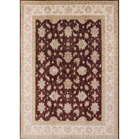 Ahgly Company Machine Washable Indoor Rectangle Industrial Modern Brown Area Rugs, 2' x 3'