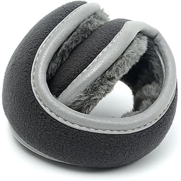 Unisex Winter Earmuffs Foldable Fleece Lined Warm Ear Warmers Fluffy Ear Cover Ear Muffs for Women and Men, Grey(1,pcs,L)
