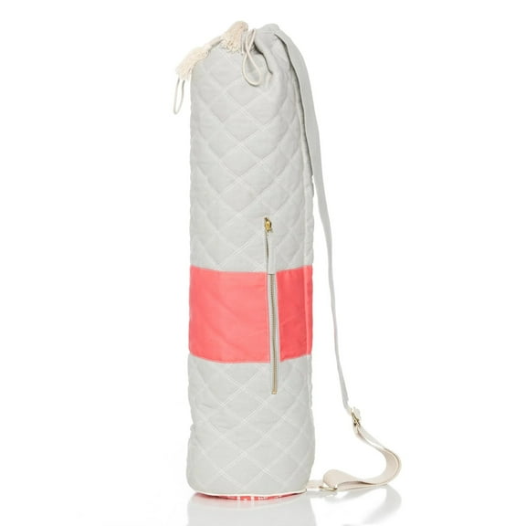Sidney Byron Vasana Yoga Matt Bag in Grey and Coral