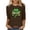 #252-Brown, variant on TaTaai Women St. Patrick's Print Loose Black Crew Neck 3/4 Sleeve Top Fashion Casual T-Shirt Ladies Spring Holiday Wear Lightweight Breathable Non-See-Through No Fading Stylish Top Gift