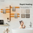 thumbnail image 2 of Electric Towel Warmer for Bathroom Wall Mounted, Rotatable Heated Towel Rack with Timer & 4 Temperature Adjustments, Fast Heating Drying Towel Heater for Home SPA Hotel, Gray, 2 of 7