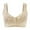 Beige, variant on Sports Bras for Women High Support Half Strapless Push up Sports Bras Bras Front Snaps Seniors Lace V Neck Criss Cross Back Bralette Front Closure Strapless Bras Breathable Bra M