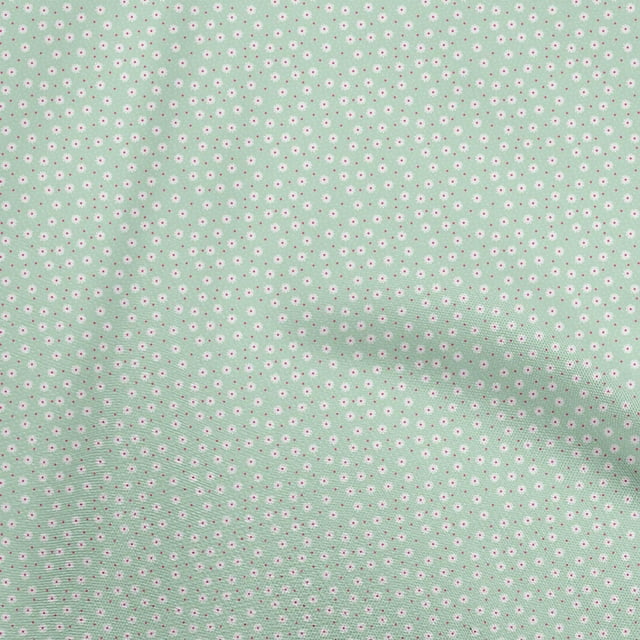 oneOone Polyester Spandex Mint Green Fabric Floral Craft Projects Decor Fabric Printed By The Yard 56 Inch Wide